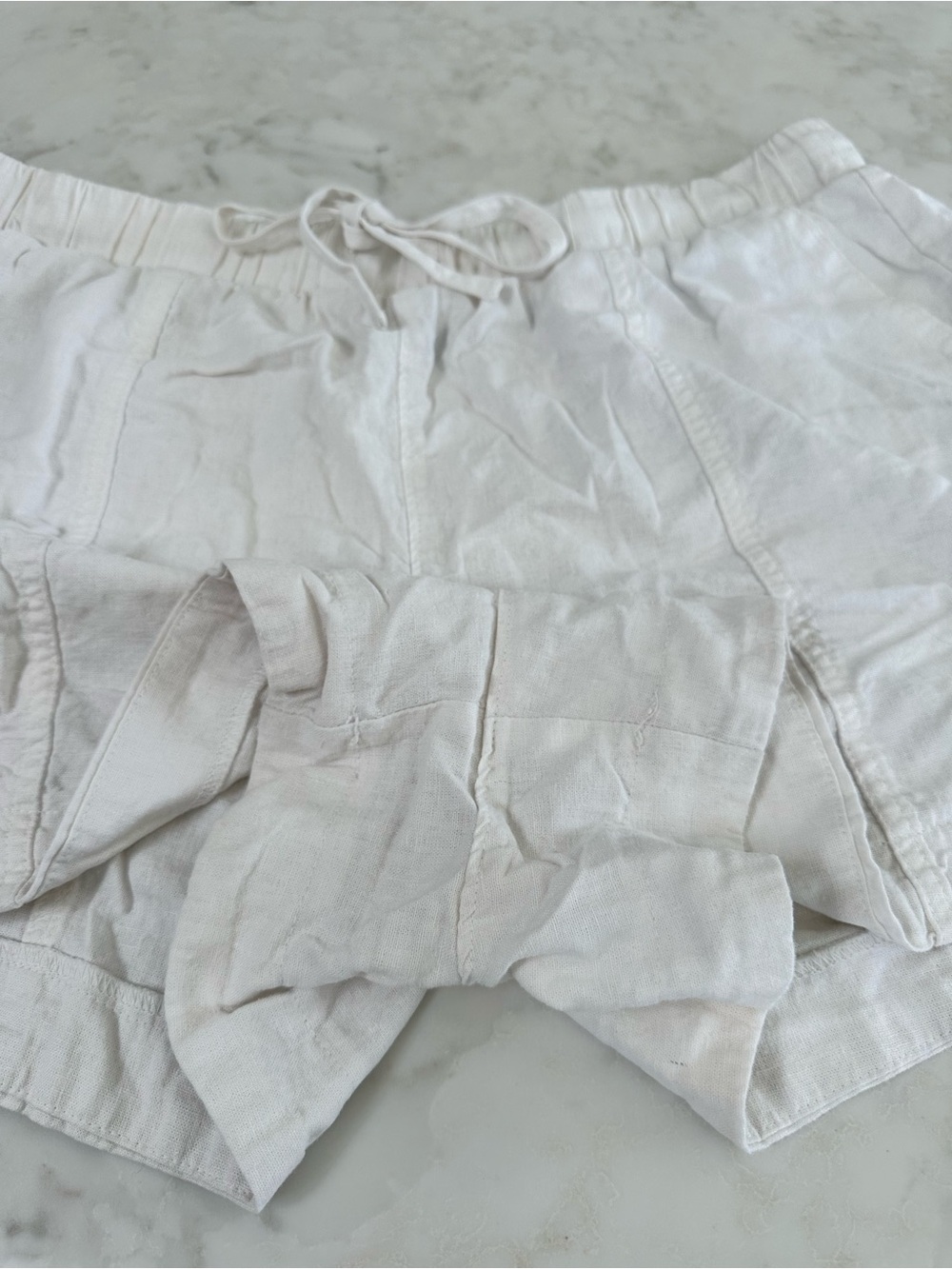Universal Thread White High Rise Linen Pull-On Shorts. Size Large - Picture 10 of 11